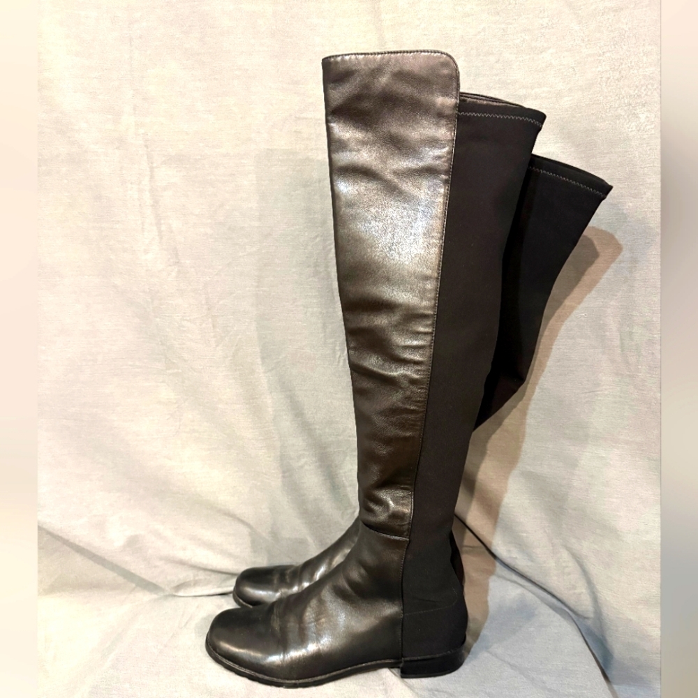 Stuart Weitzman Black Over the Knee Boots Sleek Design